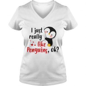 I just really like Penguins ok shirt Ladies Vneck