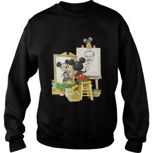 Walt Disney and Mickey Mouse self portrait shirt Sweatshirt