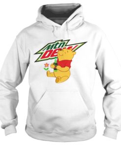 Winnie the Pooh drinking Mountain Dew shirt Hoodie