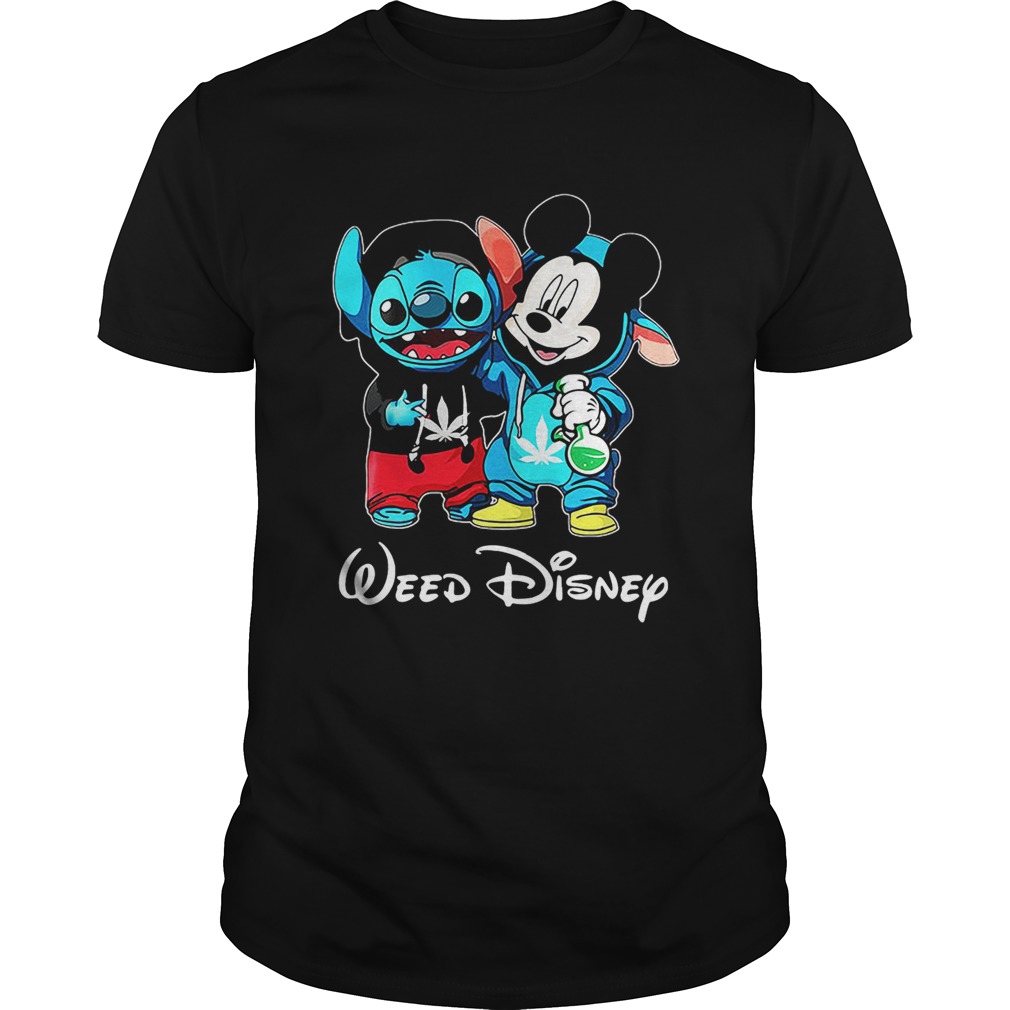 Baby Stitch and Mickey mouse Weed Disney shirt