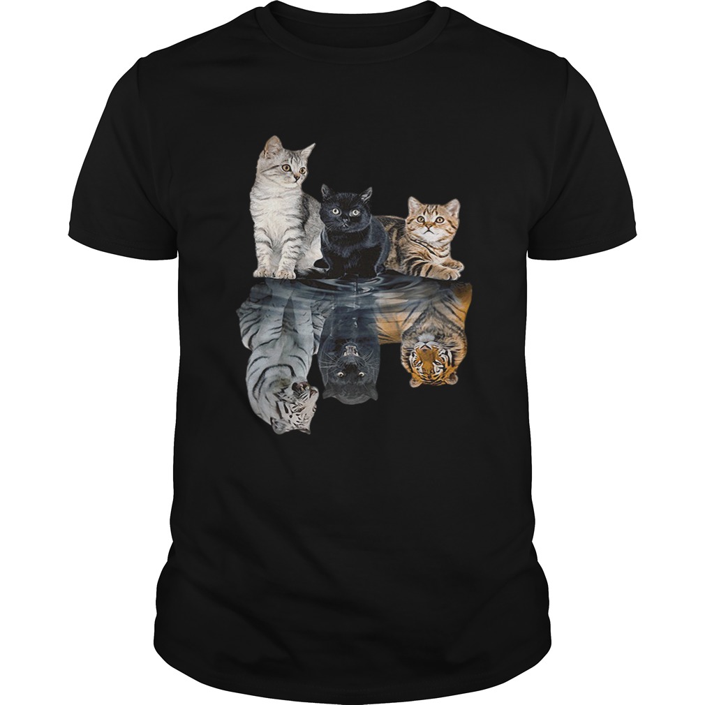 Cats reflection tigers shirt