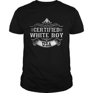 Guys Certified white boy USA shirt