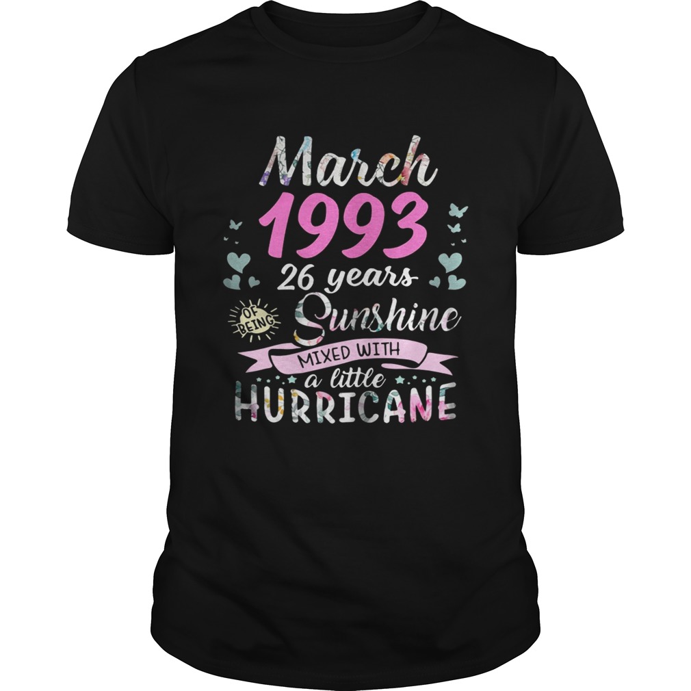 March 1993 26 years sunshine mixed with a little hurricane shirt