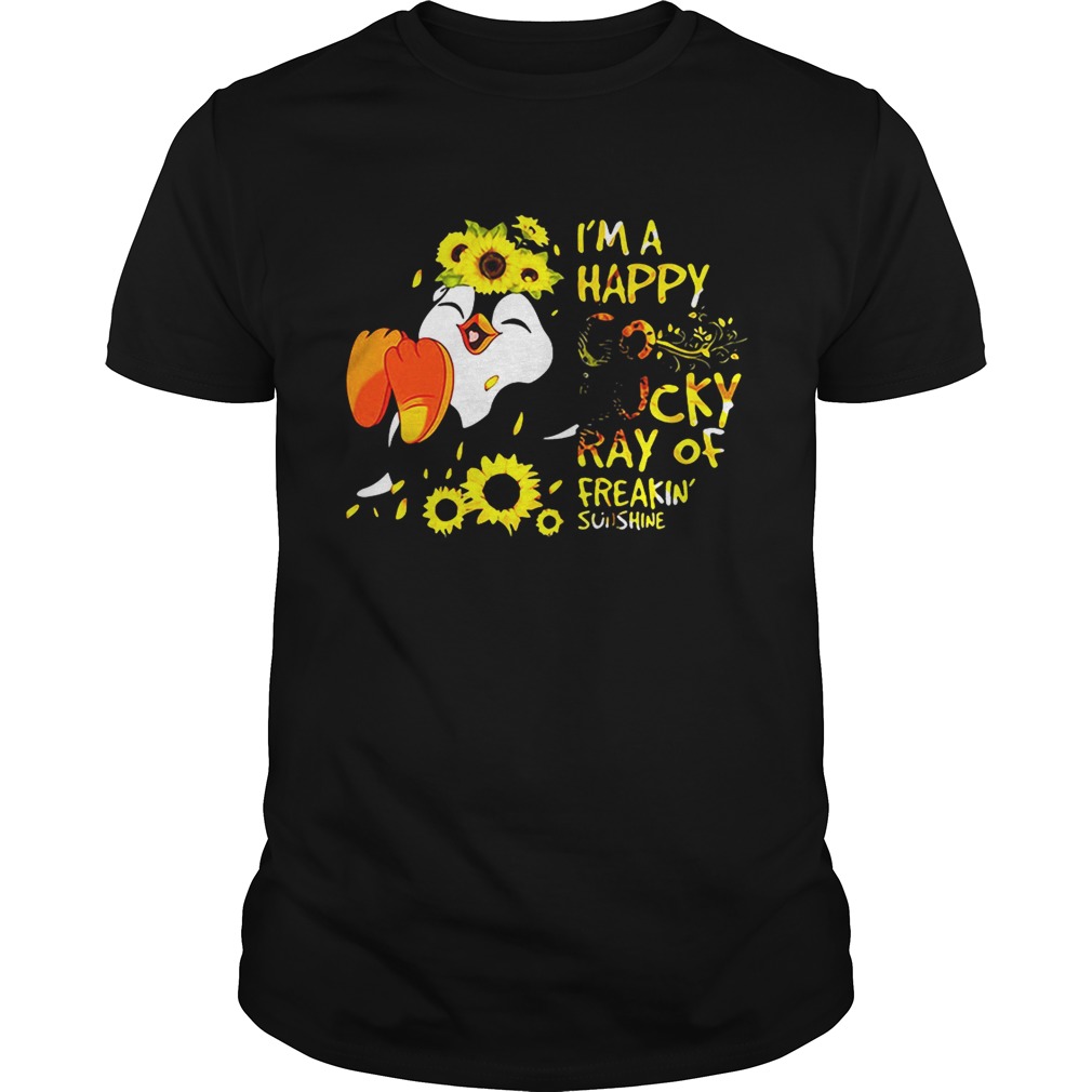 Penguin and sunflowers I’m a happy go lucky ray of freakin’ sunshine shirt