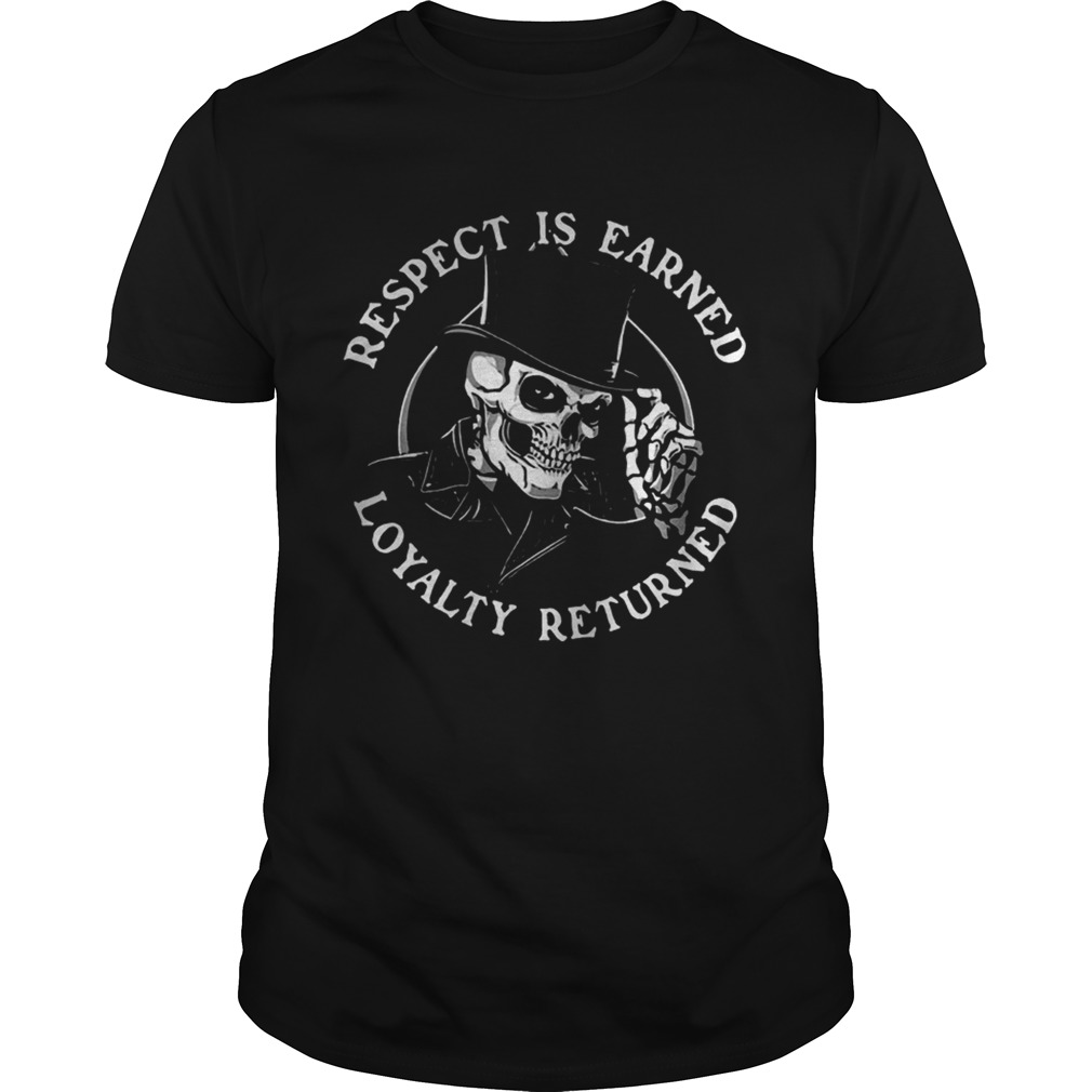 Respect Is Earned Loyalty Returned Skull Shirt