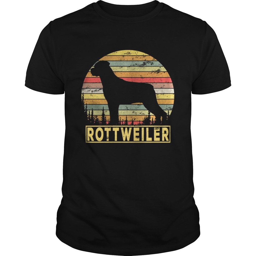 Rottweiler Retro 70s Vintage Dog Lover Shirt