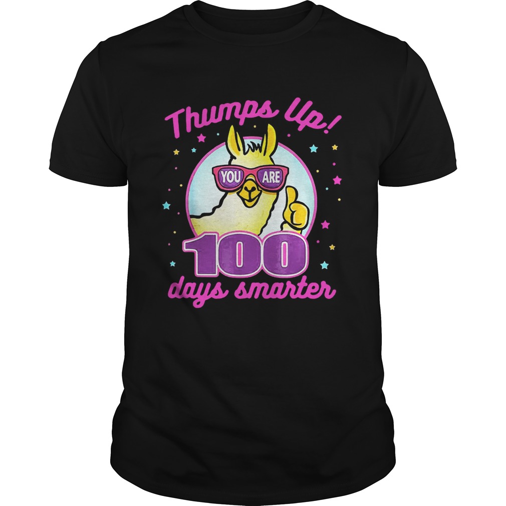 Thumps Up 100 Days Smarter Llama Shirt
