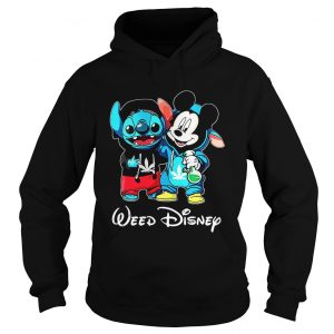 Hoodie Baby Stitch and Mickey mouse Weed Disney shirt