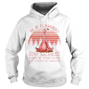 Hoodie Be a flamingo stay balanced stand by your flock and always be fabulous retro shirt