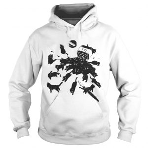 Hoodie Cats in ink bottle shirt