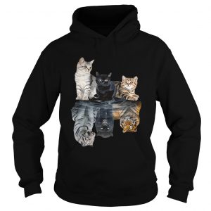 Hoodie Cats reflection tigers shirt