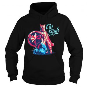 Hoodie Fly High Captain Marvel Cat Shirt