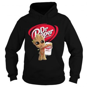 Hoodie Groot hugging Dr Pepper shirt