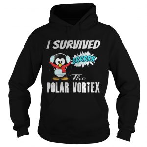 Hoodie I Survived The Polar Vortex Funny Penguin Shirt