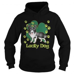 Hoodie Lucky Dog Siberian Husky Shamrock St Patricks Day Shirt