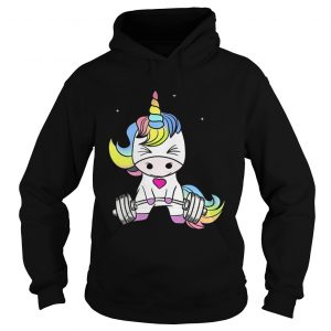 Hoodie Unicorn weight lifting the struggle is real shirt