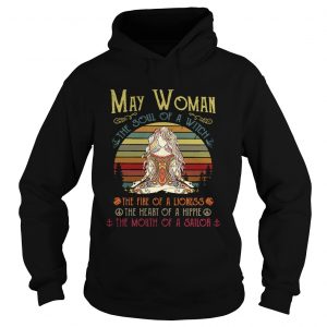 Hoodie Yoga May woman the soul of a witch the fire of a lioness shirt