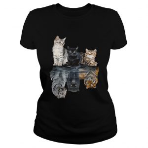 Ladies Tee Cats reflection tigers shirt