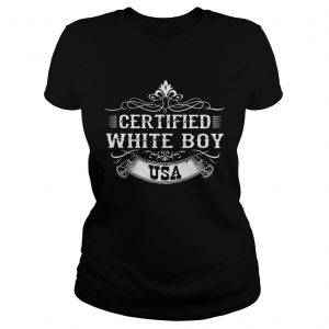 Ladies Tee Certified white boy USA shirt