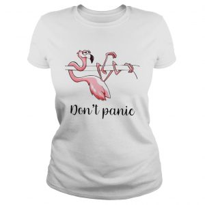Ladies Tee Flamingo dont panic shirt