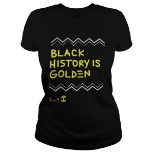 Ladies Tee Golden State Warriors Black History Is Golden Shirt
