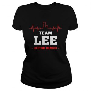 Ladies Tee Heart beat Team lee lifetime member shirt
