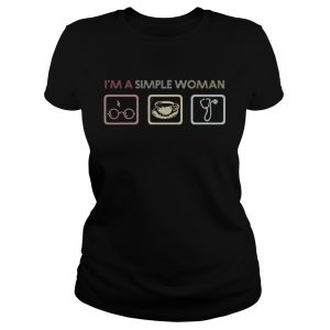 Ladies Tee Im a simple woman I like Harry Potter coffee and nurse shirt