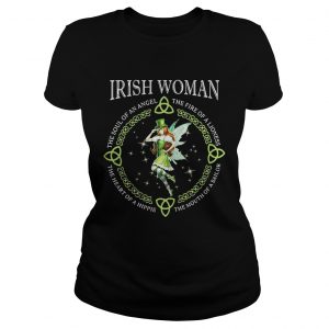 Ladies Tee Irish Woman the soul of an angel the fire of a lioness shirt
