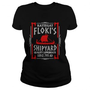 Ladies Tee Kattegat flokis shipyard quality longboats since 793 ad shirt