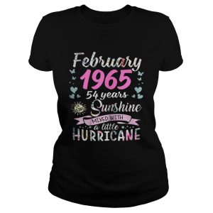 Ladies Tee March 1965 54 years sunshine mixed with a little hurricane shirt