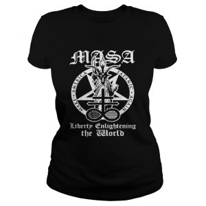 Ladies Tee Masa America satanic again make liberty enlightening the World shirt
