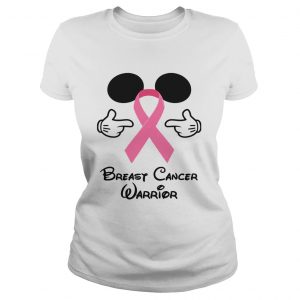 Ladies Tee Mickey Mouse breast cancer warrior shirt