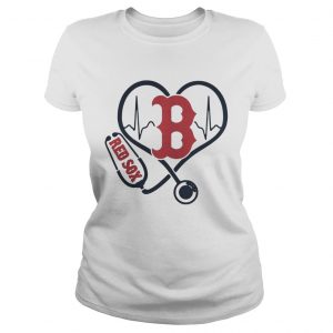 Ladies Tee Nurse Boston Red Sox heart shirt