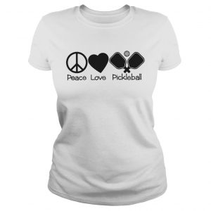 Ladies Tee Peace love pickleball shirt