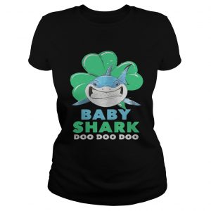 Ladies Tee St Patricks day baby shark shirt