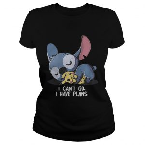 Ladies Tee Stitch hug Pikachu I cant go I have plans shirt