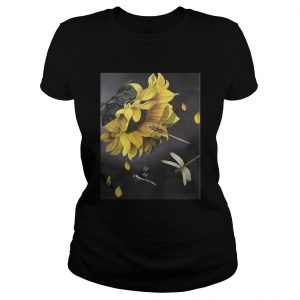 Ladies Tee Sunflower and dragonfly T-Shirt