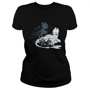 Ladies Tee Toothless Light Fury and Night Lights in the Hidden World shirt