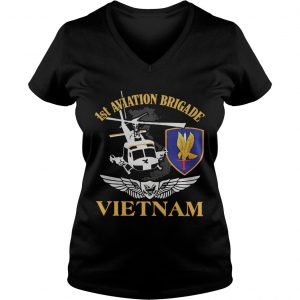 Ladies Vneck 1st Aviation Brigade Vietnam shirt