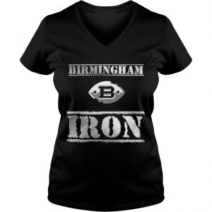 Ladies Vneck Birmingham b iron shirt
