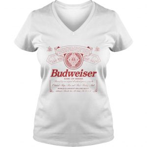 Ladies Vneck Budweiser King of beers shirt