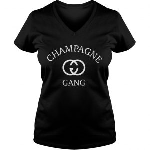 Ladies Vneck Champagne gang shirt