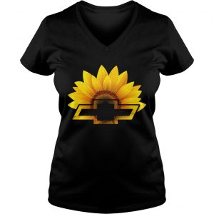Ladies Vneck Chevrolet Sunflower shirt