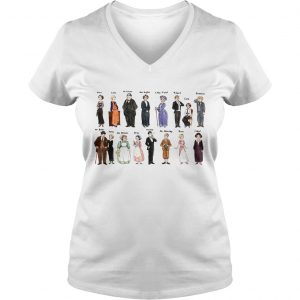 Ladies Vneck Downton Abbey characters shirt