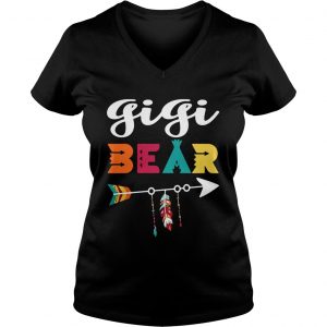 Ladies Vneck Gigi bear dont mess with her shirt