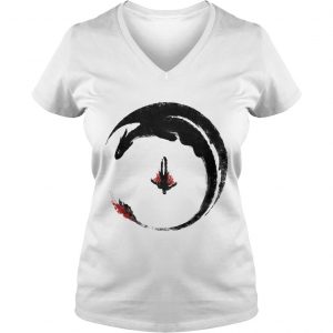 Ladies Vneck How to Train Your Dragon tattoo shirt