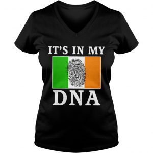 Ladies Vneck Ireland its in my DNA fingerprint shirt