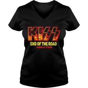 Ladies Vneck Kiss band end of the road world tour shirt