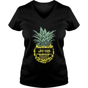Ladies Vneck Official Pineapple jeep shirt