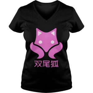 Ladies Vneck Official Two Tailed Fox Shirt
